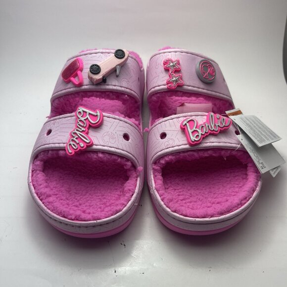 CROCS X BARBIE CLASSIC COZZZY SANDAL SIZE US 15 MENS NEW - Picture 2 of 9